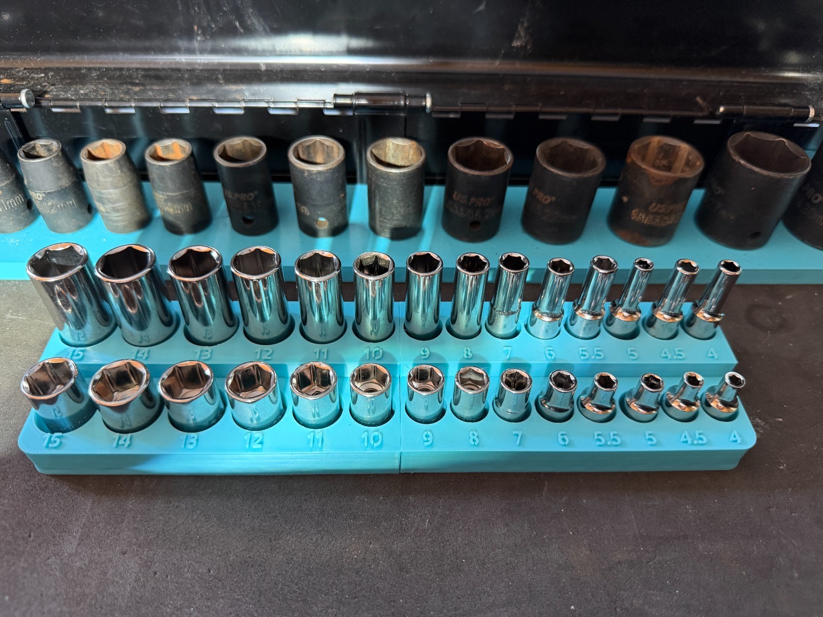 1/4 Deep & Shallow Socket Tray | Drawer Organiser | Toolbox Organiser 8 1/4 Deep & Shallow Socket Tray | Drawer Organiser | Toolbox Organiser - Image 8