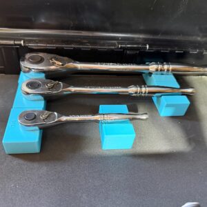 1/4, 3/8, 1/2 Drive Face Down Magnetic Ratchet Holder | Toolbox Organiser